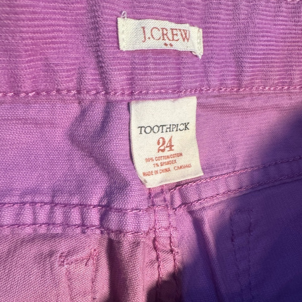 SLIGHTLY USED SIZE 24 J. Crew Vibrant Pink Cropped Pants - Picture 4 of 7